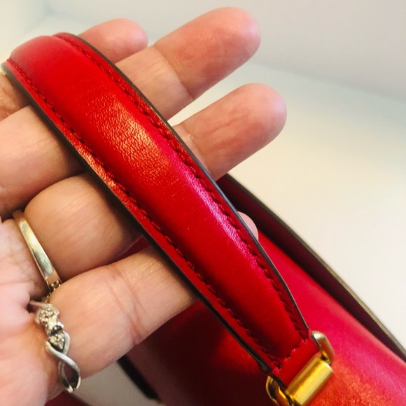 ❤️SOLD❤️Tory Burch Juliette Small Top Handle Satchel Red - Picture 9 of 15